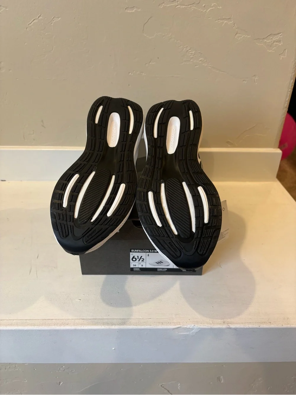 Adidas Women’s White Sneakers with Black Stripes